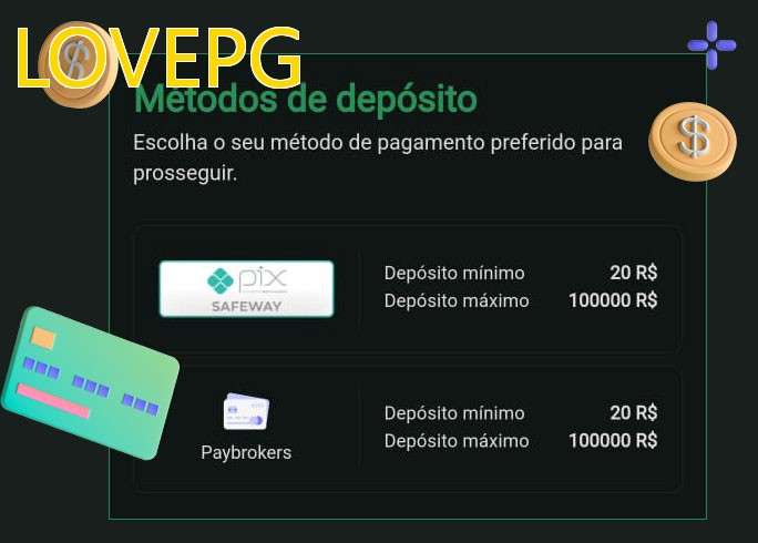 O cassino LOVEPGbet oferece uma grande variedade de métodos de pagamento